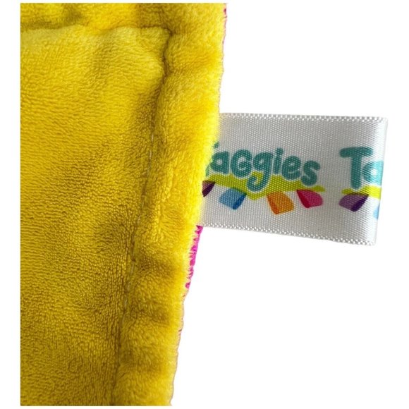 Taggies Bunny Rabbit Lovey Patchkin Pals Pink Plush Security Blanket Toy Sensory - Picture 12 of 13